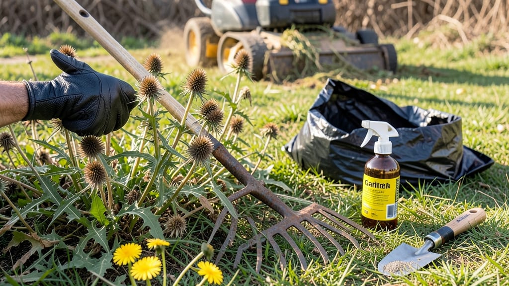 How to Get Rid of Burrs in Lawn: Manual vs Power Tools Compared