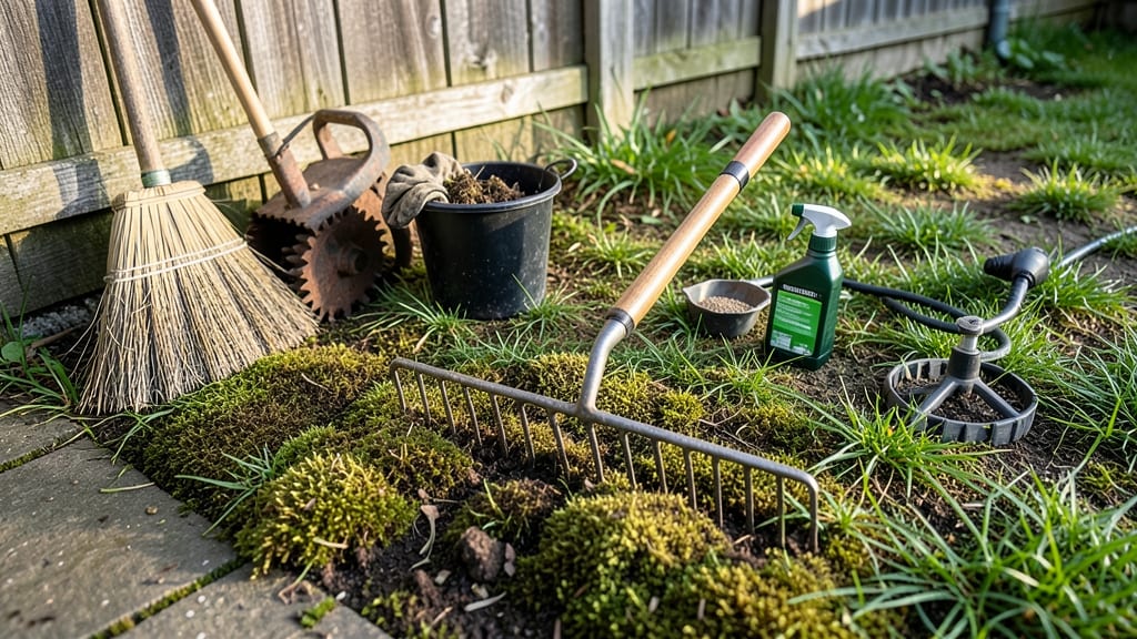 Removing Moss from Grass Lawn: Vinegar-Salt Spray That Eradicates in Hours