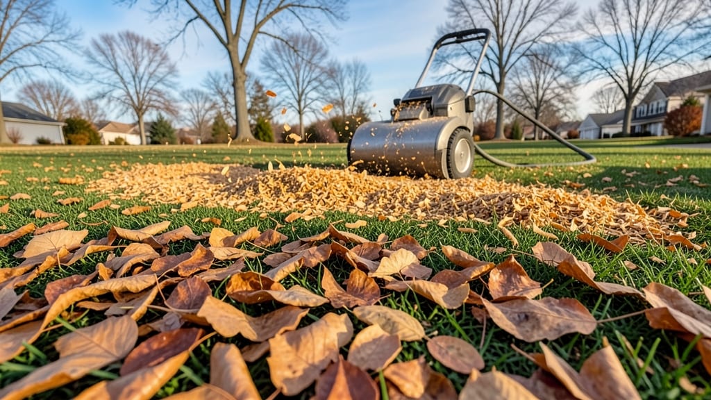 Shredding Leaves Before Mulching for Even Distribution