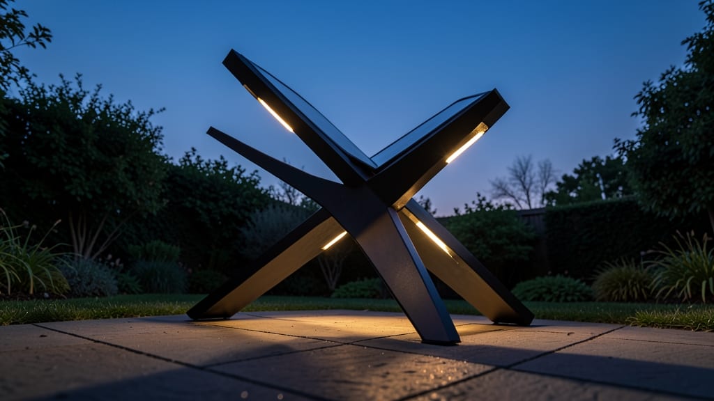 Sculptural Outdoor Lighting with Solar-Powered LEDs