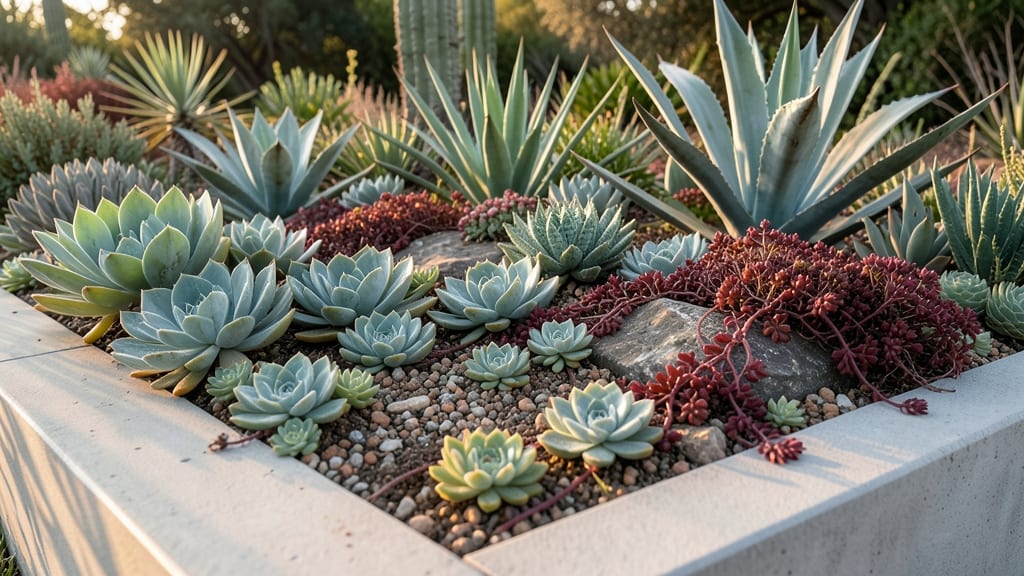 Succulent and Sedum Garden Beds