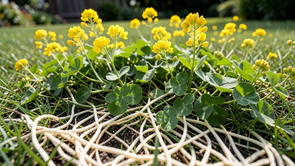 White Clover Lookalike: Yellow Toadflax