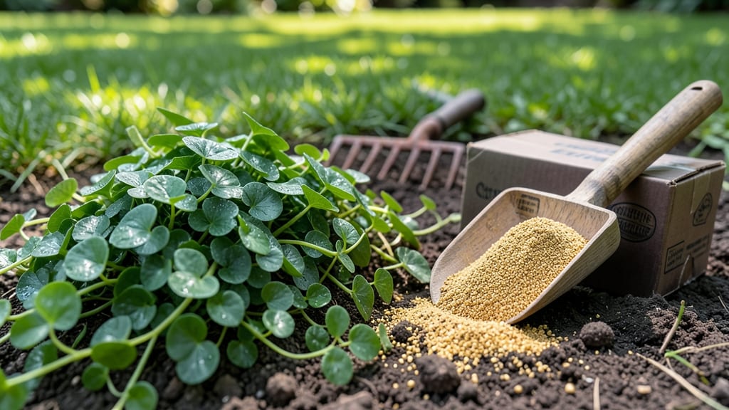 Ground Ivy Eradication with Corn Gluten Meal