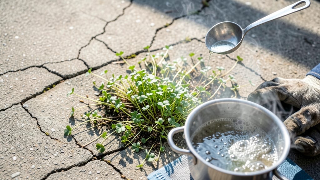 Boiling Water Treatment for Sidewalks