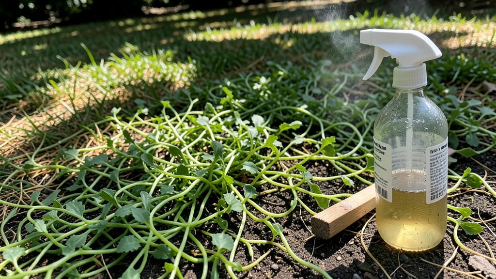 Creeping Charlie Elimination Using Vinegar Spray
