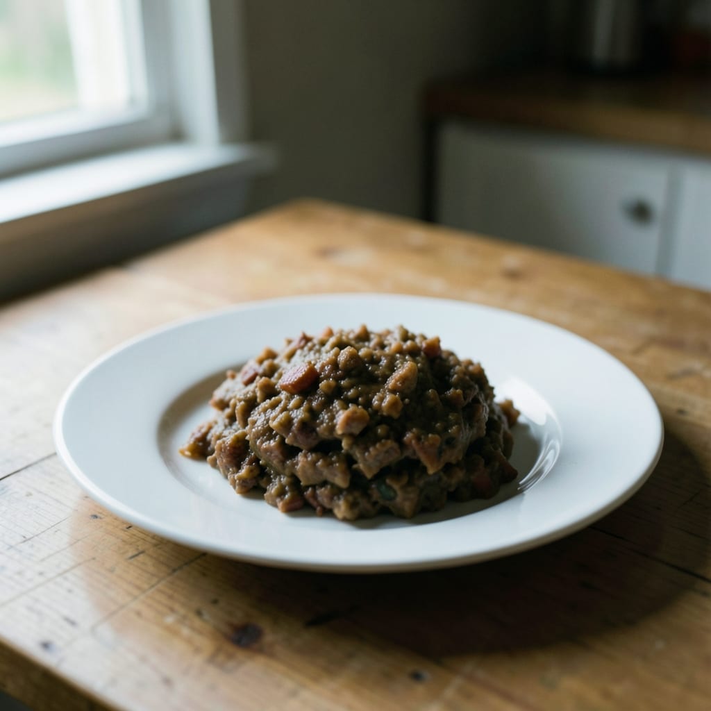 The dish as the corrected method produces it