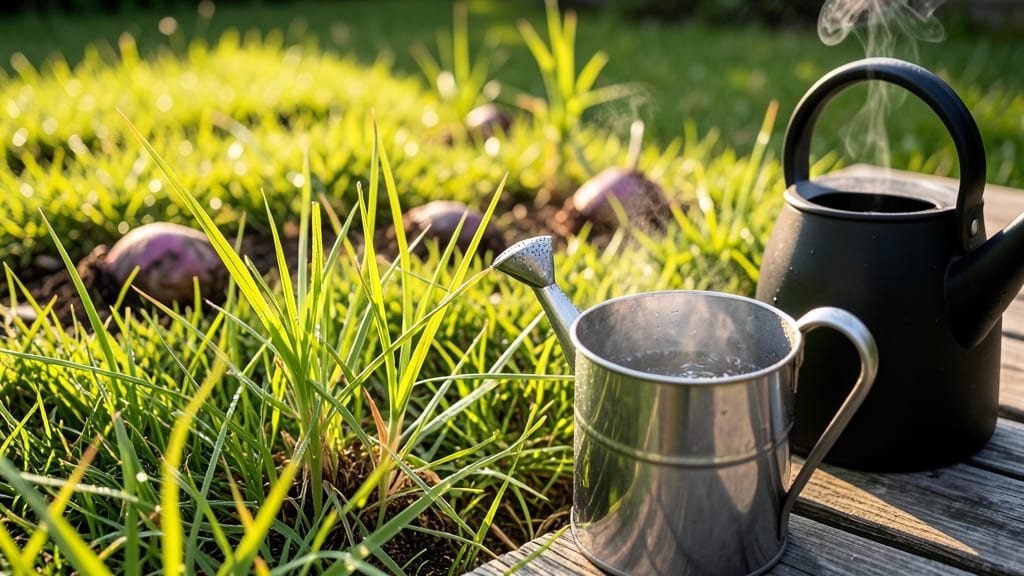 Nutsedge Control with Boiling Water