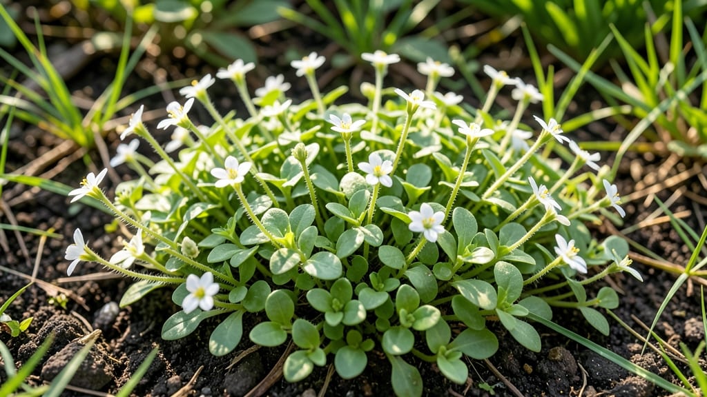 Chickweed Lawn Weeds With White Flowers: Vinegar-Salt Blend That Dissolves in Hours