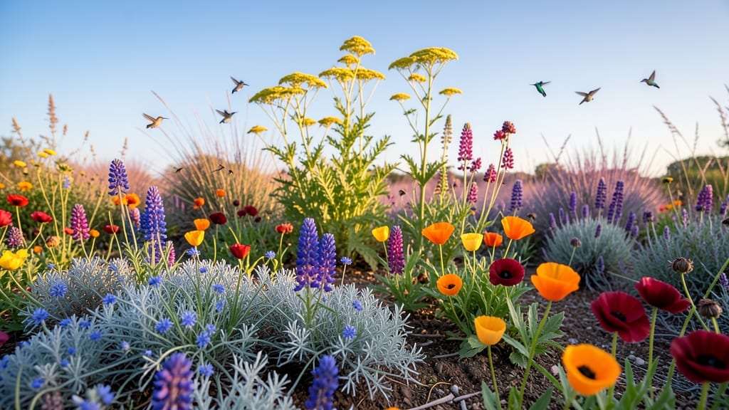 Native California Wildflowers Meadow