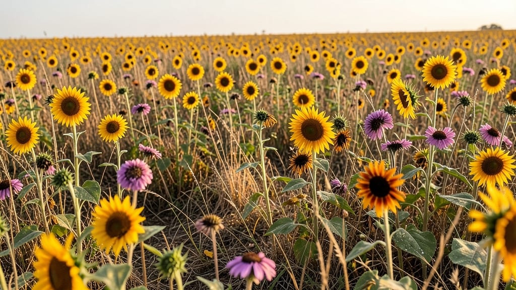 Drought-Resistant Sunflower Meadow Mix