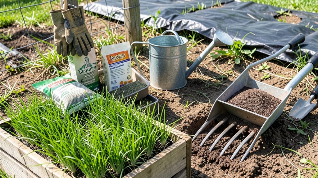 How to Fix Bare Spots in My Lawn.: Grass Revival Trick Using Overseed and Topdress