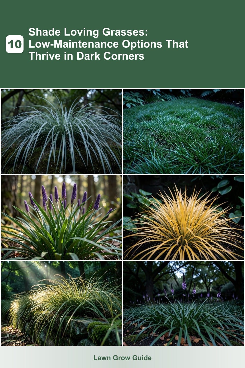 10 Shade Loving Grasses: Low-Maintenance Options That Thrive in Dark Corners