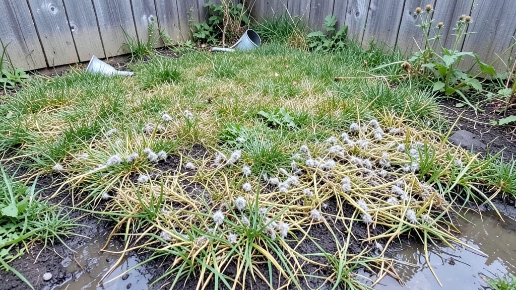 Overwatered Grass Signs: Yellowing Blades and Spongy Soil Revealed