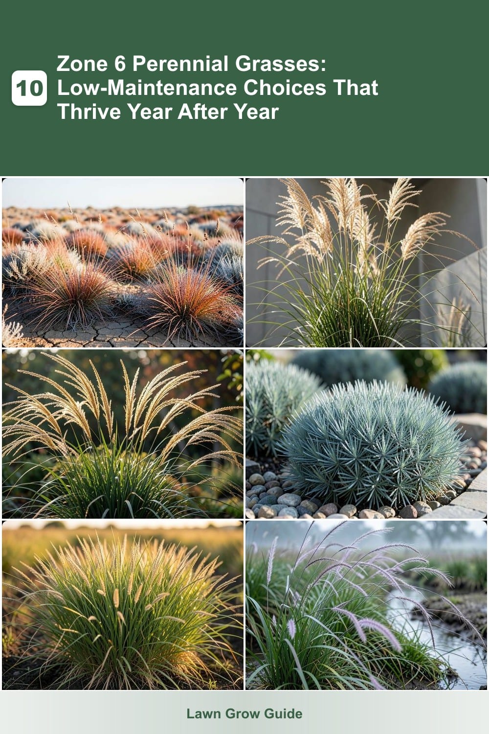 10 Zone 6 Perennial Grasses: Low-Maintenance Choices That Thrive Year After Year